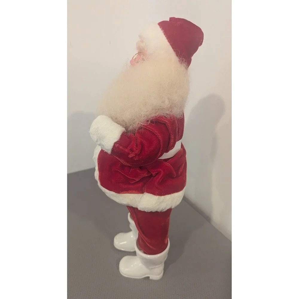 VTG Harold Gale Santa Claus w/ Red Velvet Suit Glasses 14